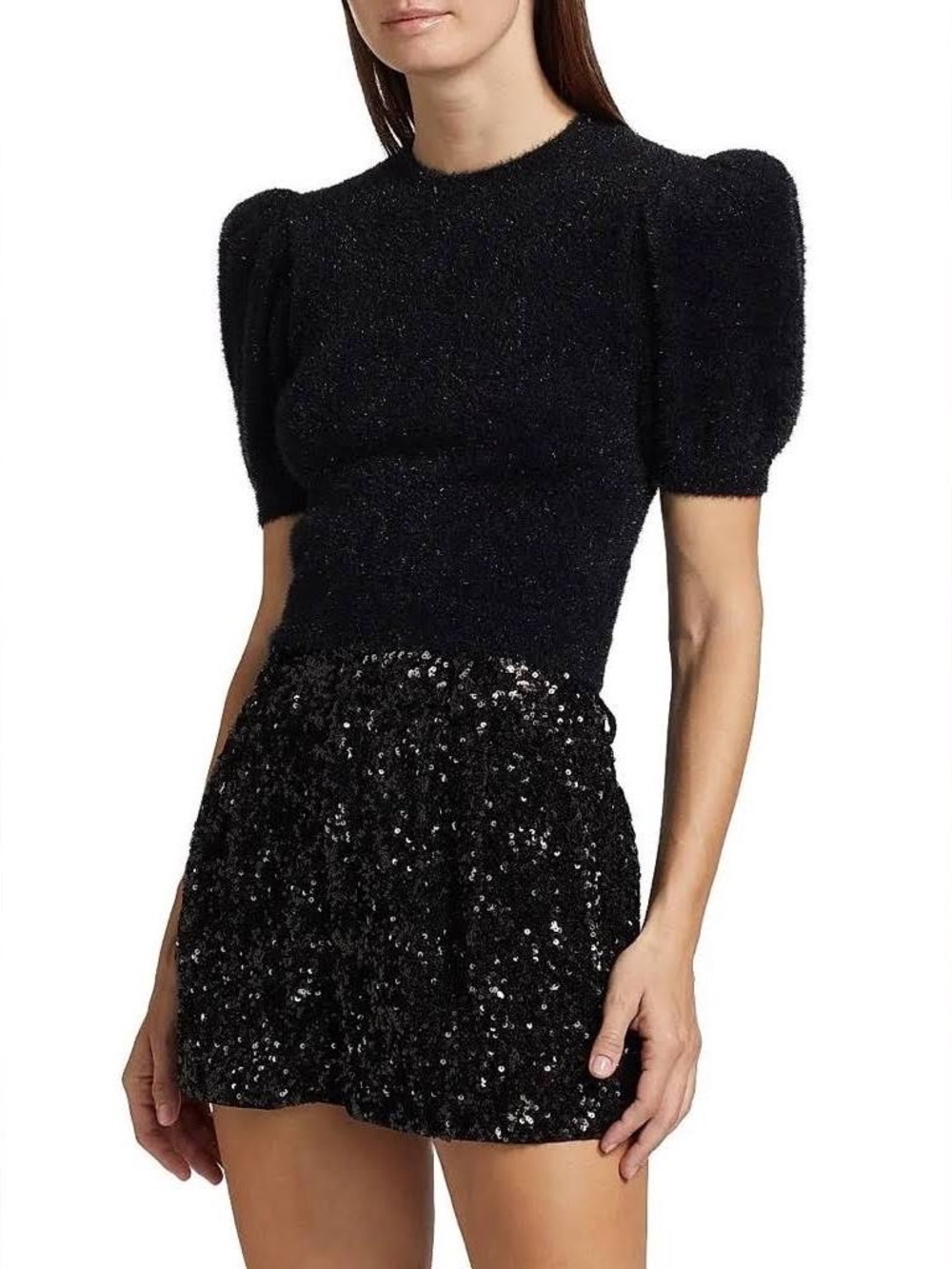 Alice & Olivia Women's Ciara Puff Sleeve Sweater XS NWOT